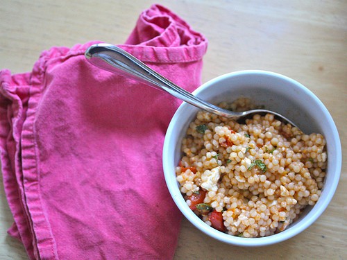 Pearl Couscous Salad with Feta and Tomatoes
