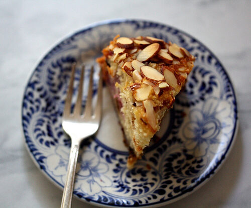 Fruit and almond cake.