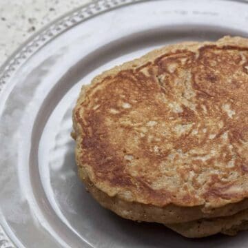 Oatmeal pancakes on a plate