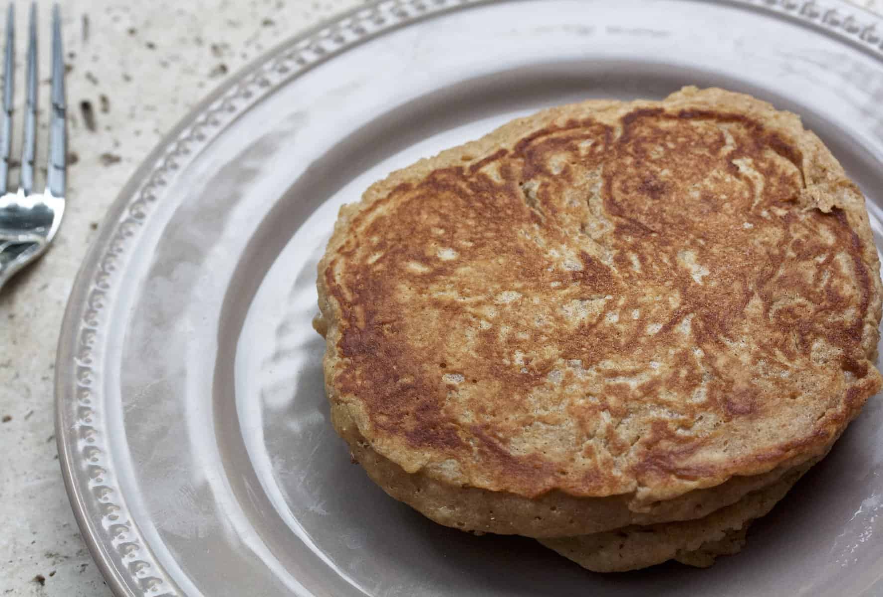 Oatmeal pancakes on a plate