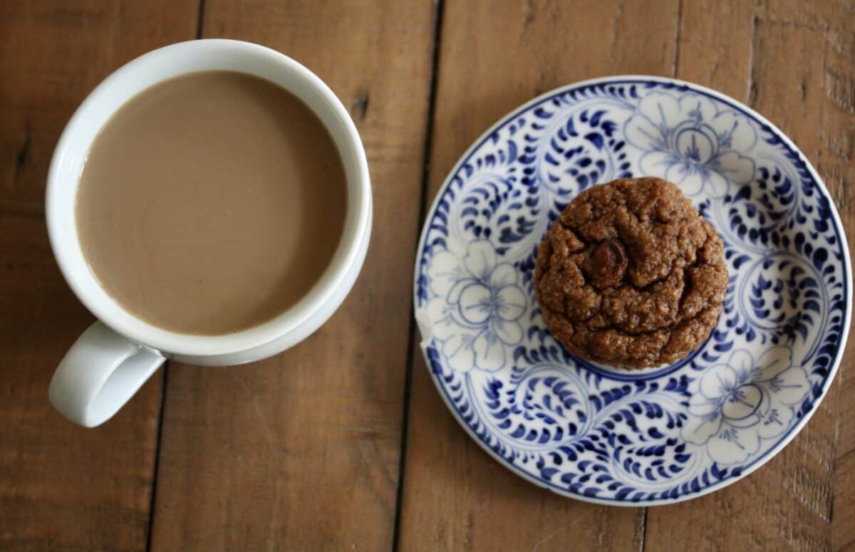 Gluten-free almond flour pumpkin muffin