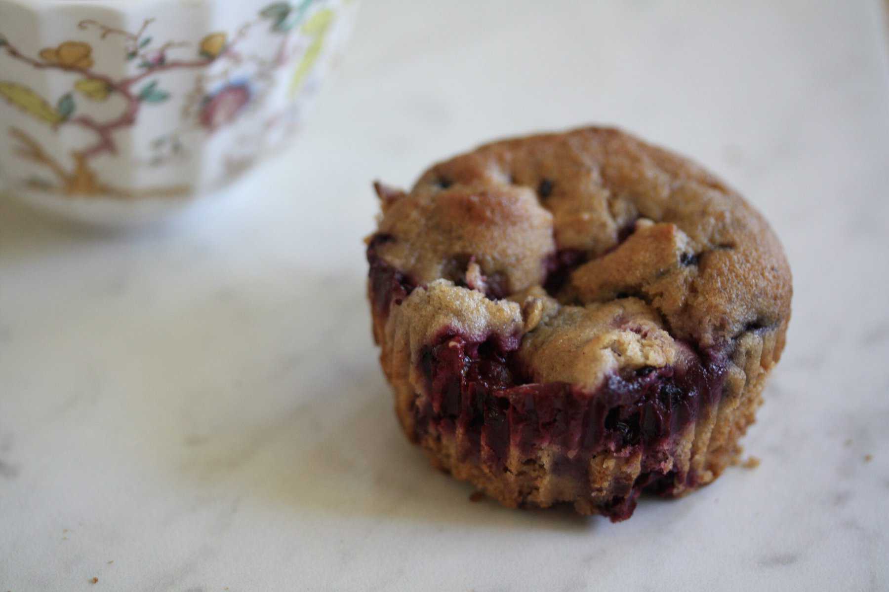 Gluten-free blackberry muffins