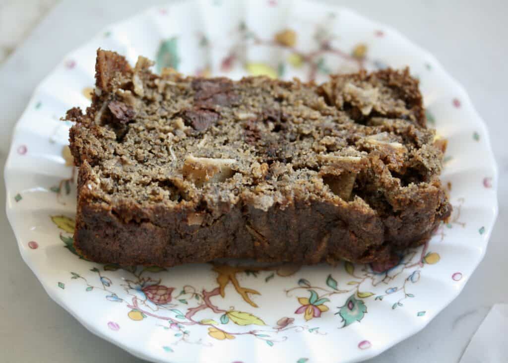 Gluten-free banana bread with chocolate and coconut