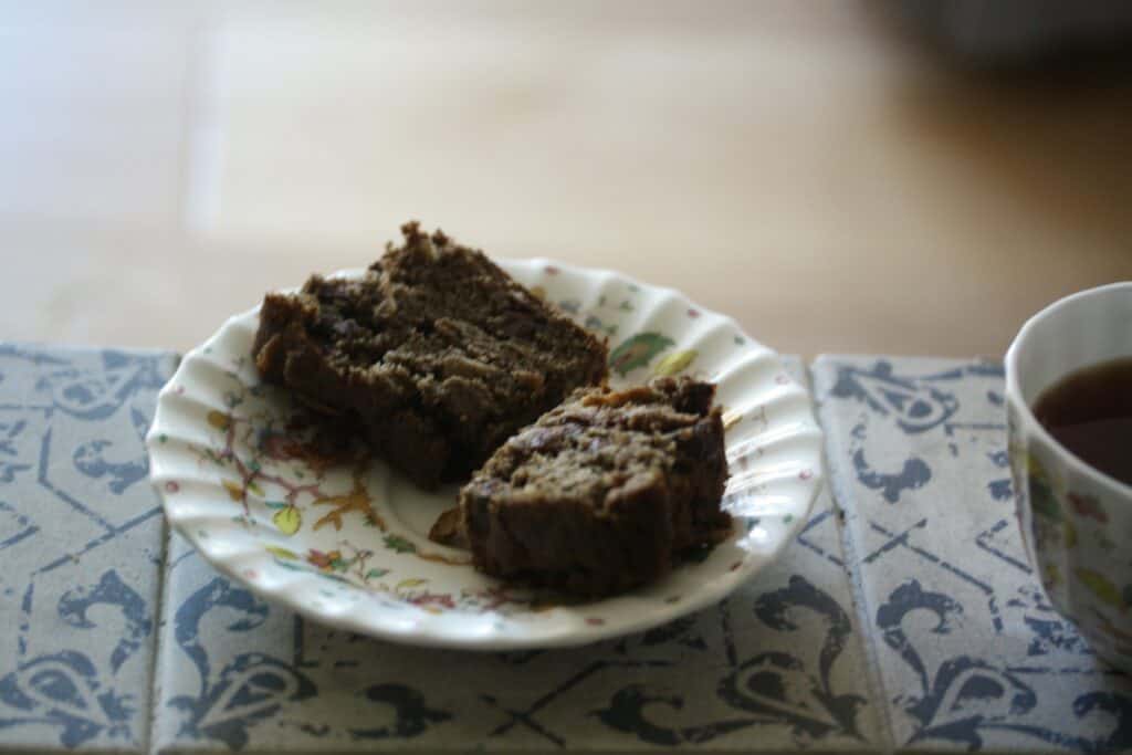 Gluten-free banana bread with chocolate and coconut