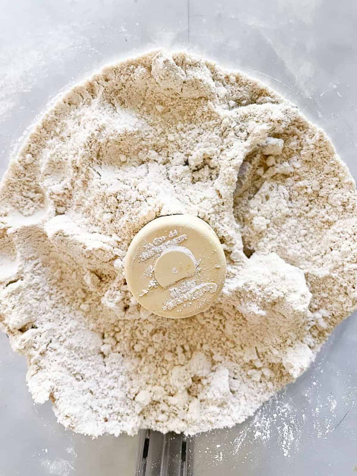 Oat flour in a food processor.