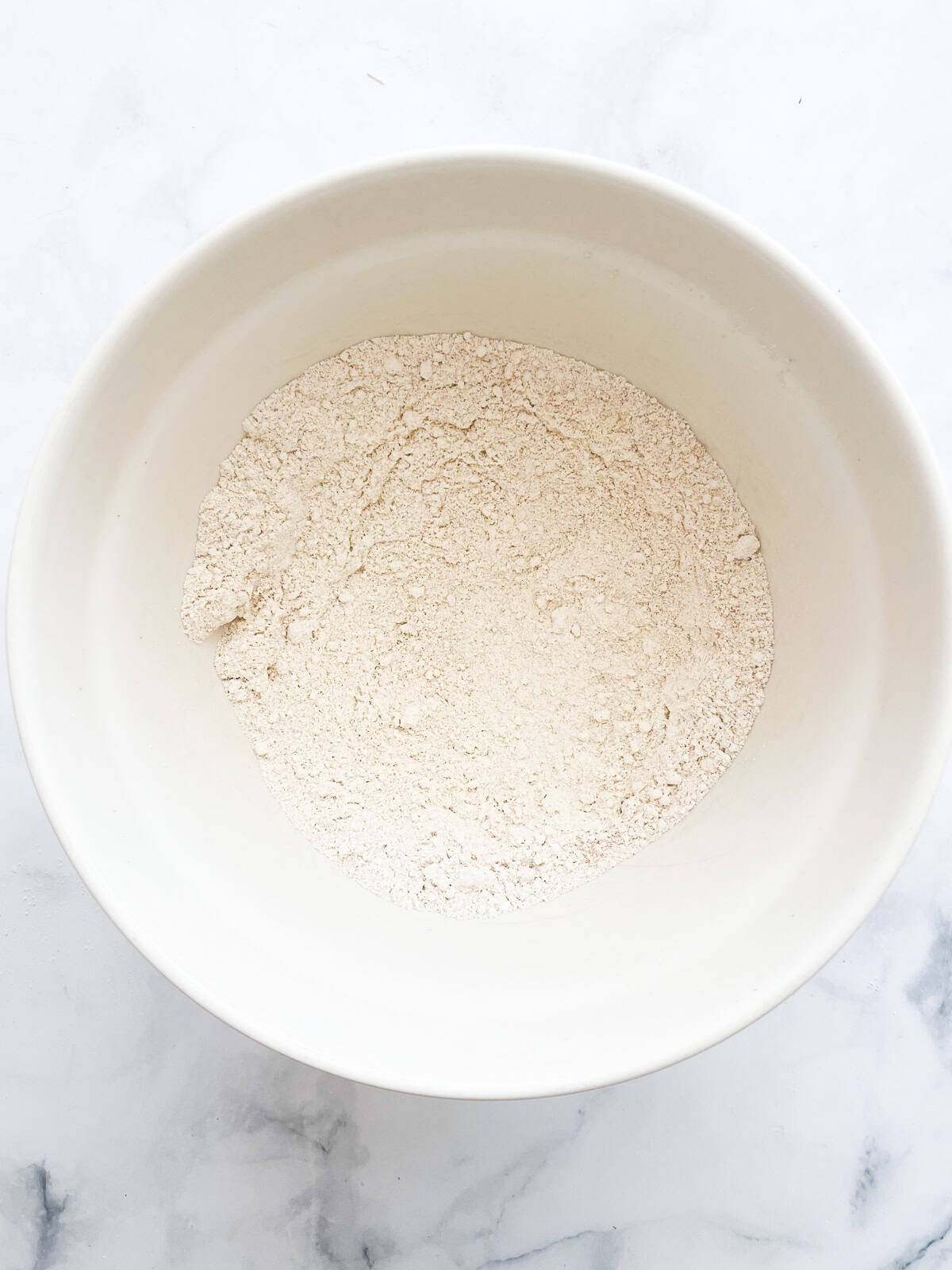 Flour mix for scones in a bowl.