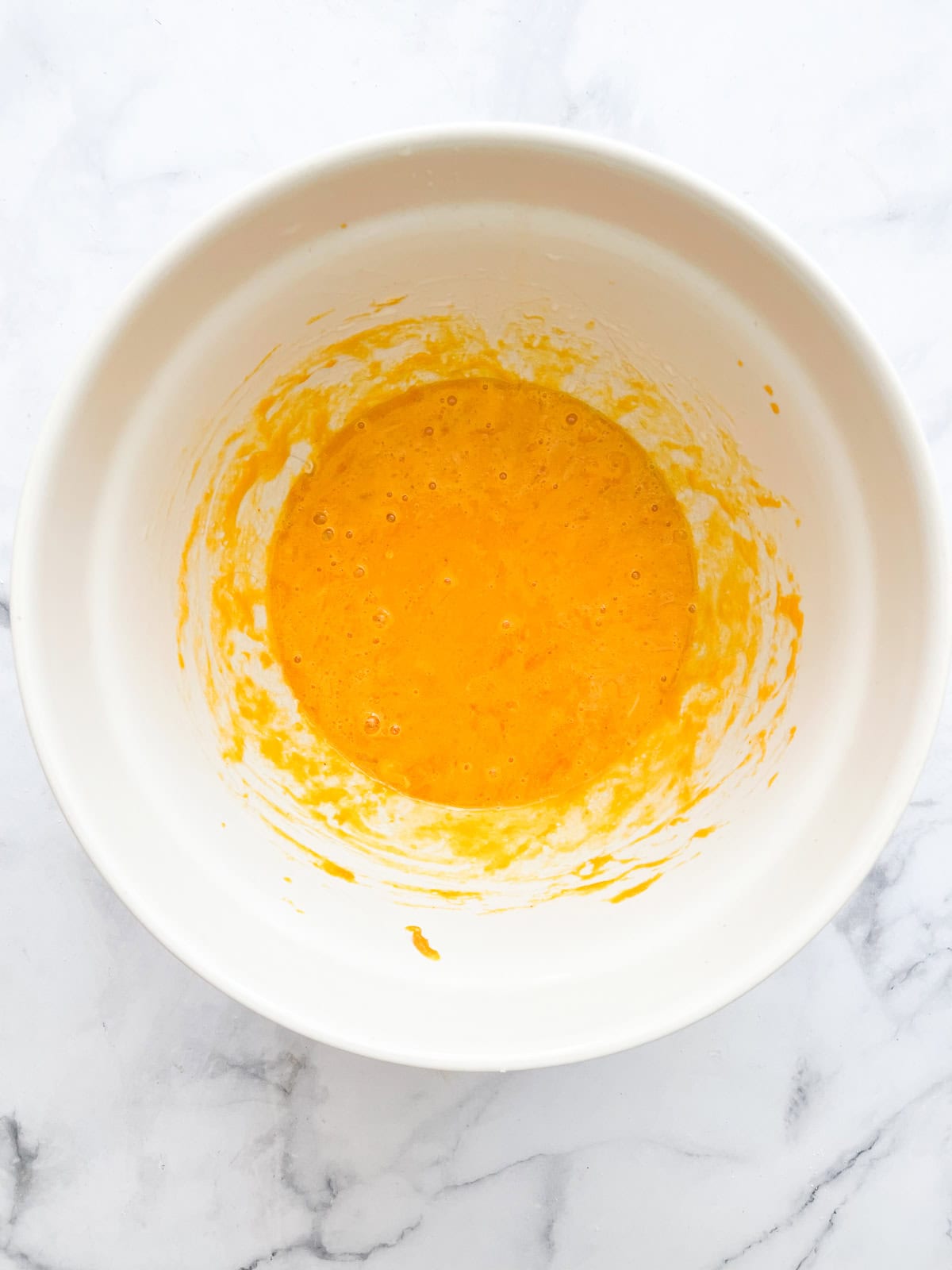 Pumpkin puree in a bowl.