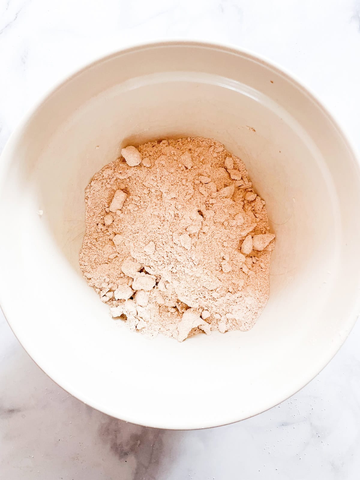 Butter is worked into scones dry mix.