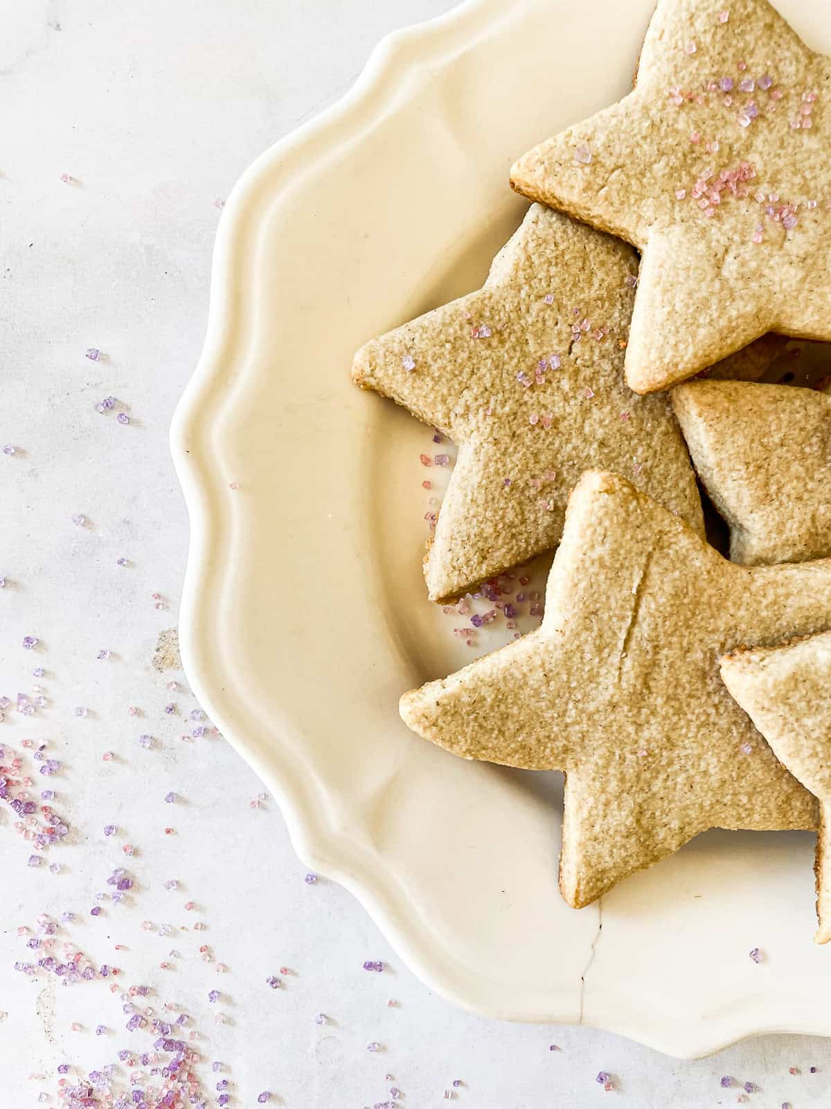 Gluten free sugar cookies stars.