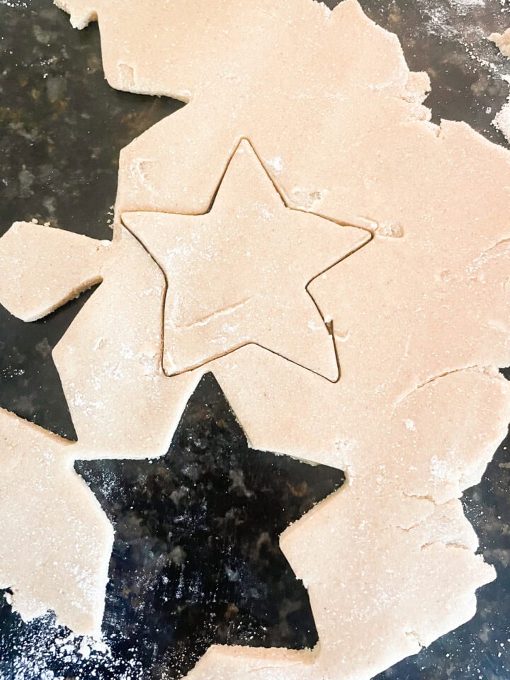 Gluten free sugar cookie dough cut outs.