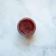 A jar of low sugar strawberry jam.