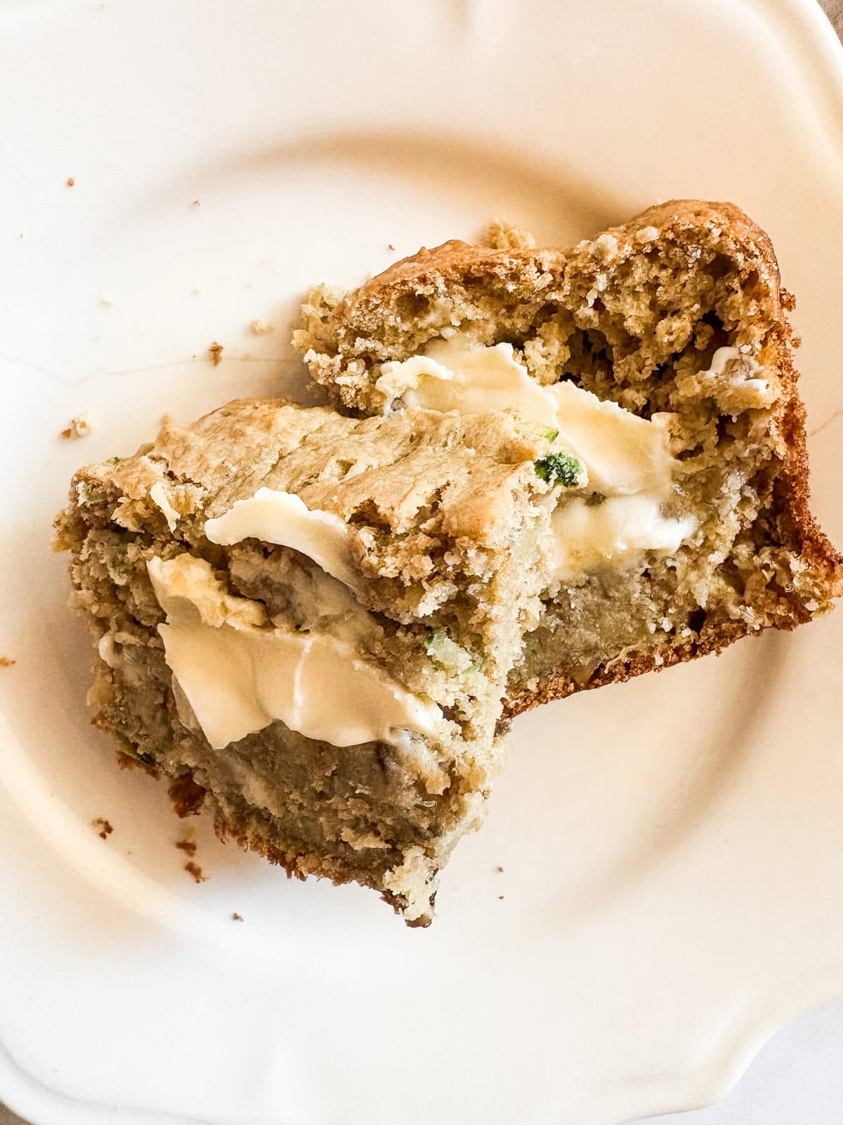 Sweetly simple gluten free banana & zucchini bread is made with whole grain flour and summer's zucchini, plus walnuts for crunch.