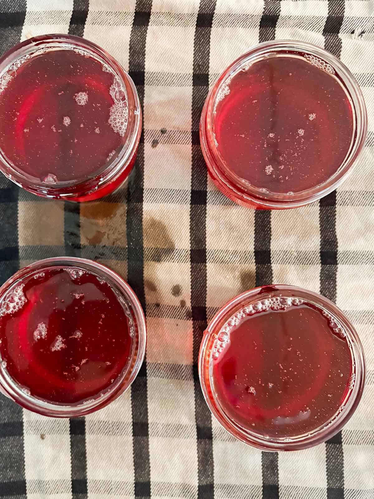 Glossy, sweetly fragrant apple jelly is a special way to make great use of seasonal fruit. Can or refrigerate this beautiful homemade preserve. Hot apple jelly ladled into jars.
