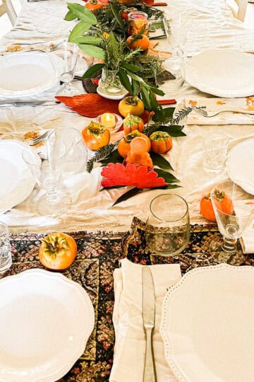 Table set up for gluten free Thanksgiving.
