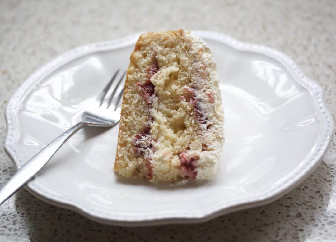 A collection of the best rhubarb recipes, from muffins and scones to cakes, crisps, crumbles, and cocktails. Make the most rhubarb! A slice of rhubarb cream cake on a plate.