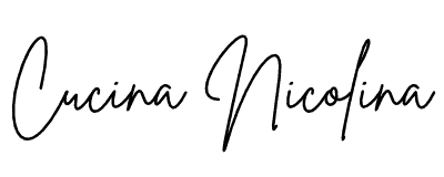 The logo for the site cucina nicolina. The words read "Cucina Nicolina" in cursive.